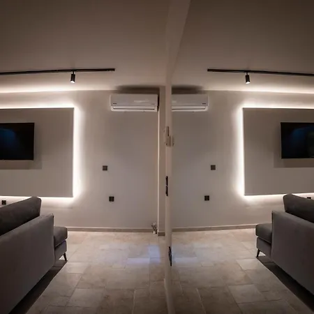아파트 Cave House With Panoramic View 네아 모우다니아